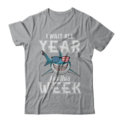 Funny I Wait All Year For This Week Sharks-T-Shirt & Hoodie-Classic T-Shirt-Sport Grey