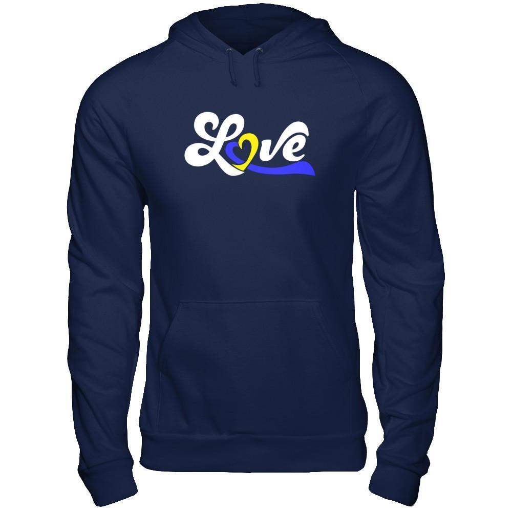 Love Down Syndrome Awareness-T-Shirt & Hoodie-Pullover Hoodie-Navy