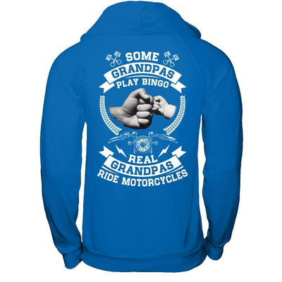 Some Grandpas Play Bingo Real Grandpas Ride Motorcycles-T-Shirt & Hoodie-Pullover Hoodie-Royal