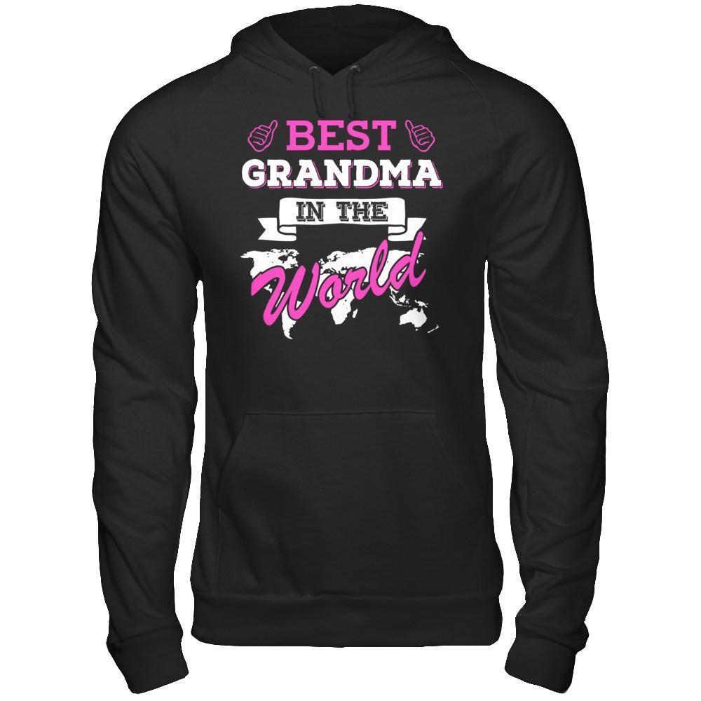 Best Grandma In The World-T-Shirt & Hoodie-Pullover Hoodie-Black