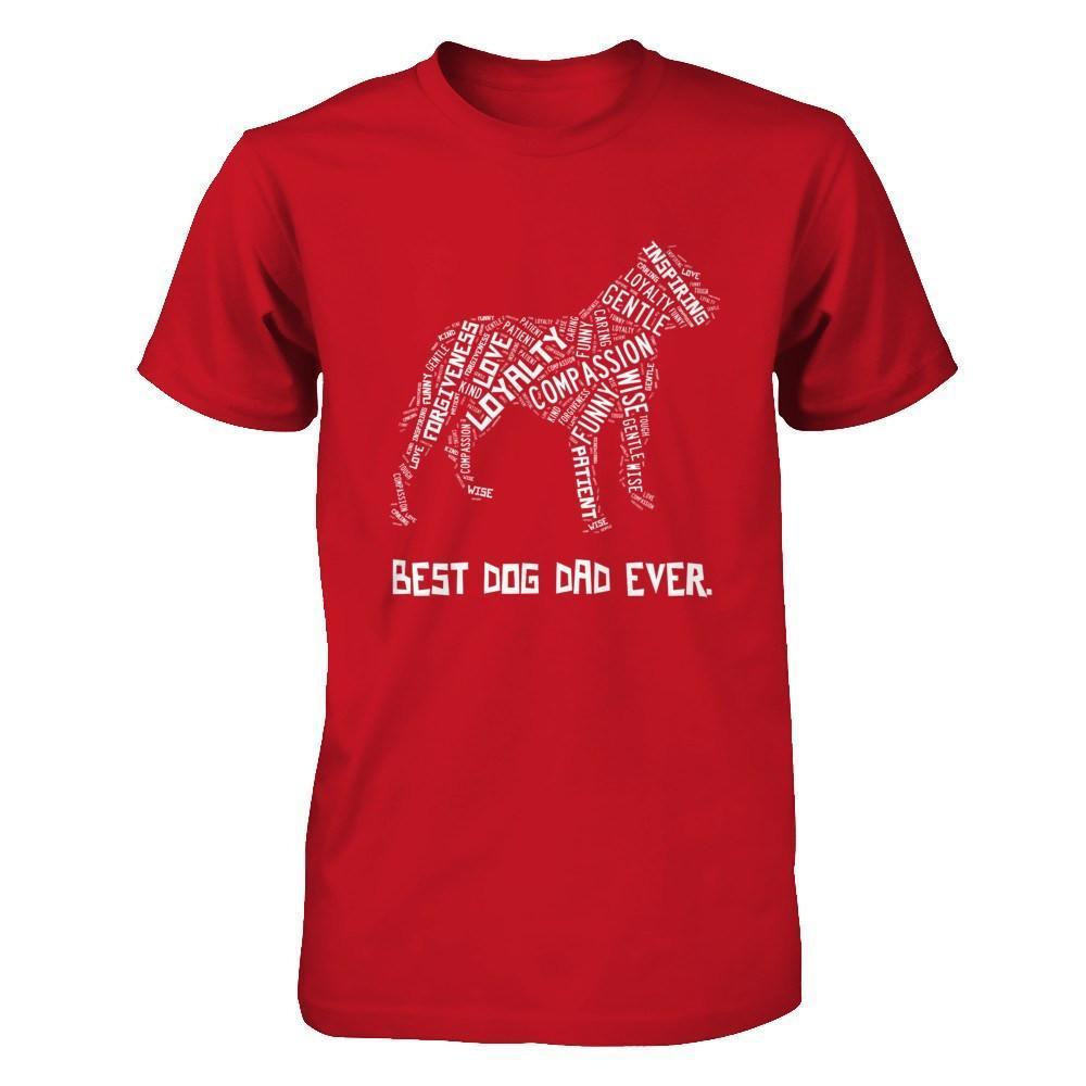 Best Dog Dad Ever Pitbull Lovers-T-Shirt & Hoodie-Classic T-Shirt-Red