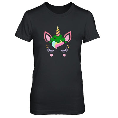 St Patrick's Day Leprechaun Unicorn Face-T-Shirt & Tank Top-Women's T-Shirt-Black
