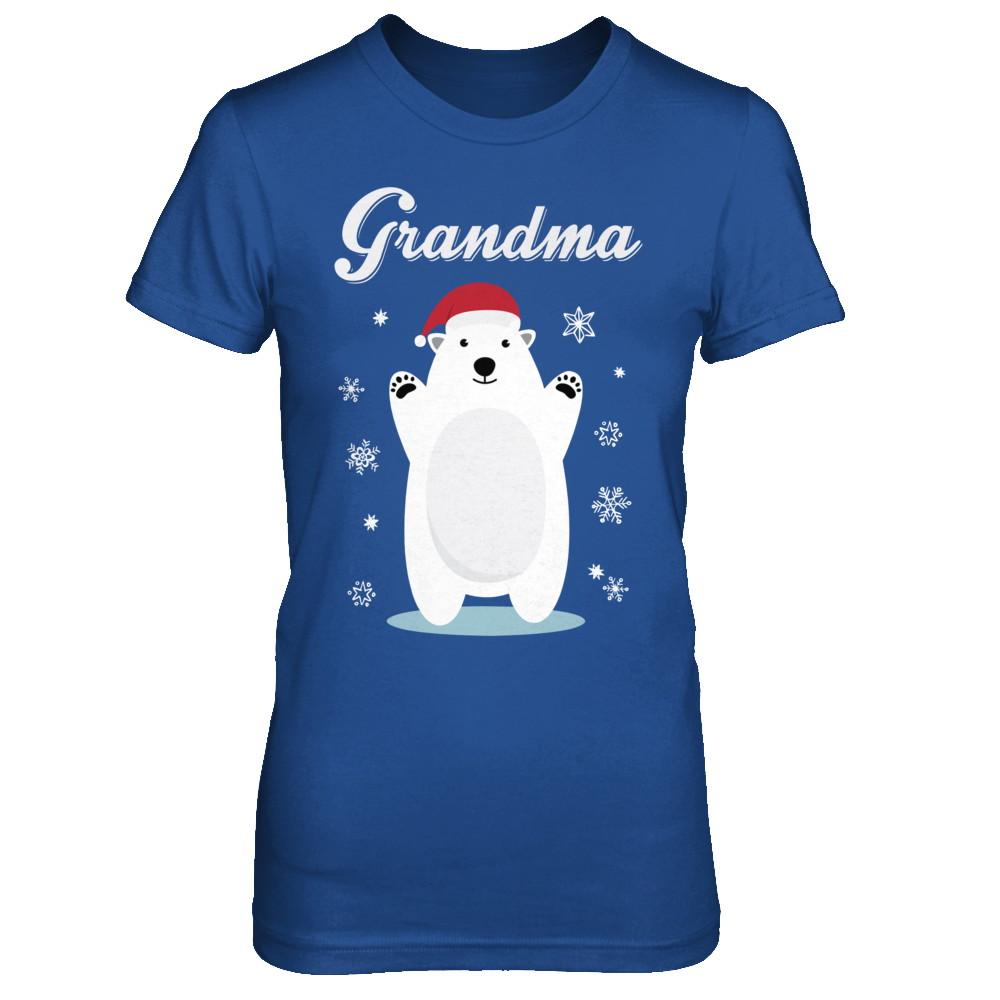 Grandma Bear Christmas Santa Pajamas-T-Shirt & Sweatshirt-Women's T-Shirt-Royal