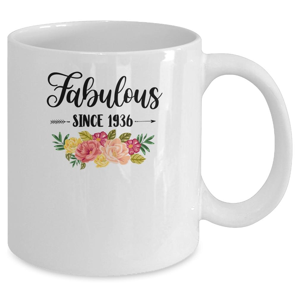 85th Birthday Gifts Women 85 Year Old Fabulous Since 1936 Mug-Coffee Mug-Mug-White