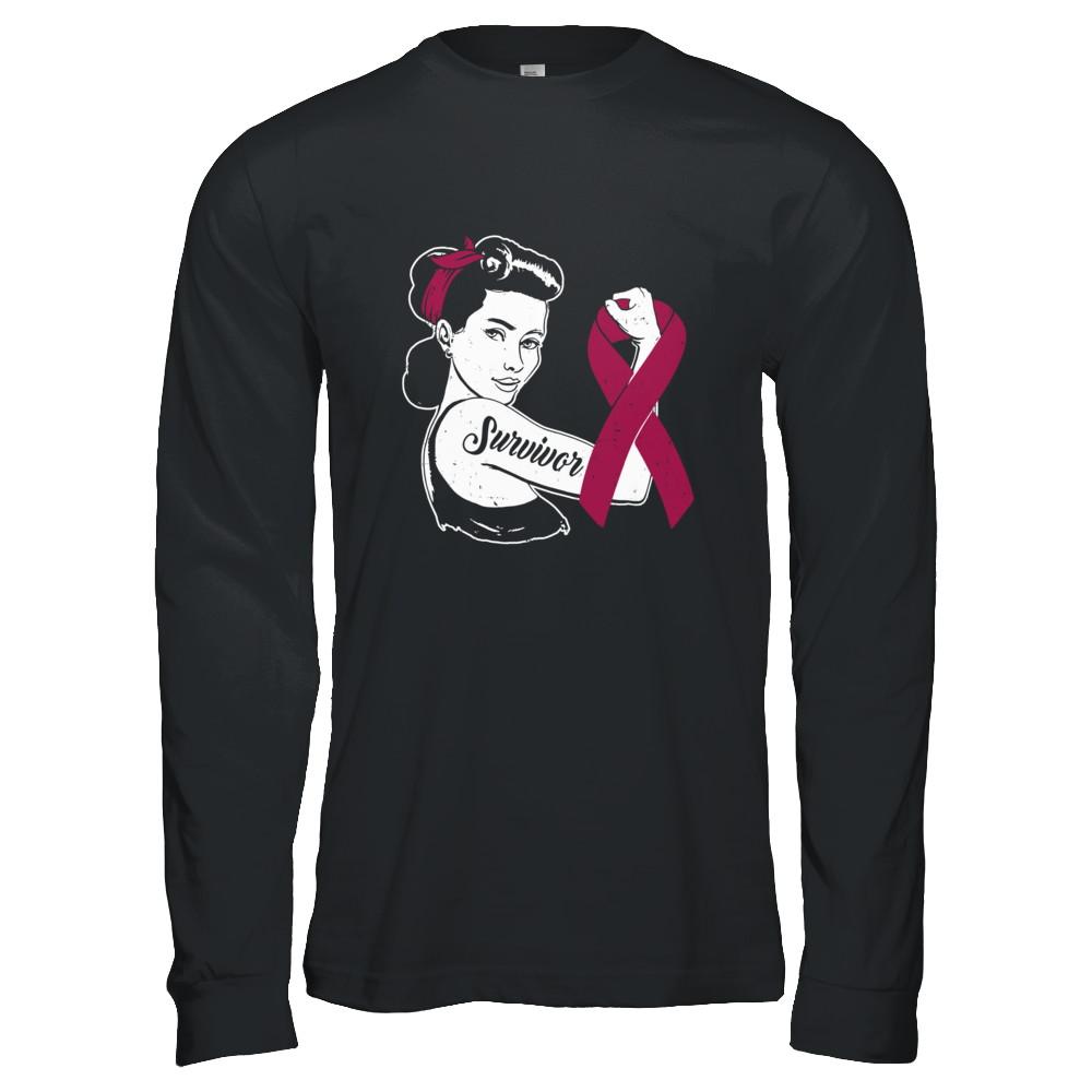 We Can Cure It Multiple Myeloma Awareness Survivor-T-Shirt & Hoodie-Long Sleeve T-Shirt-Black