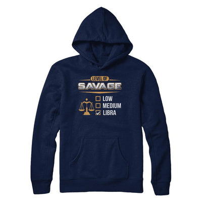 Level Of Savage Libra-T-Shirt & Hoodie-Pullover Hoodie-Navy