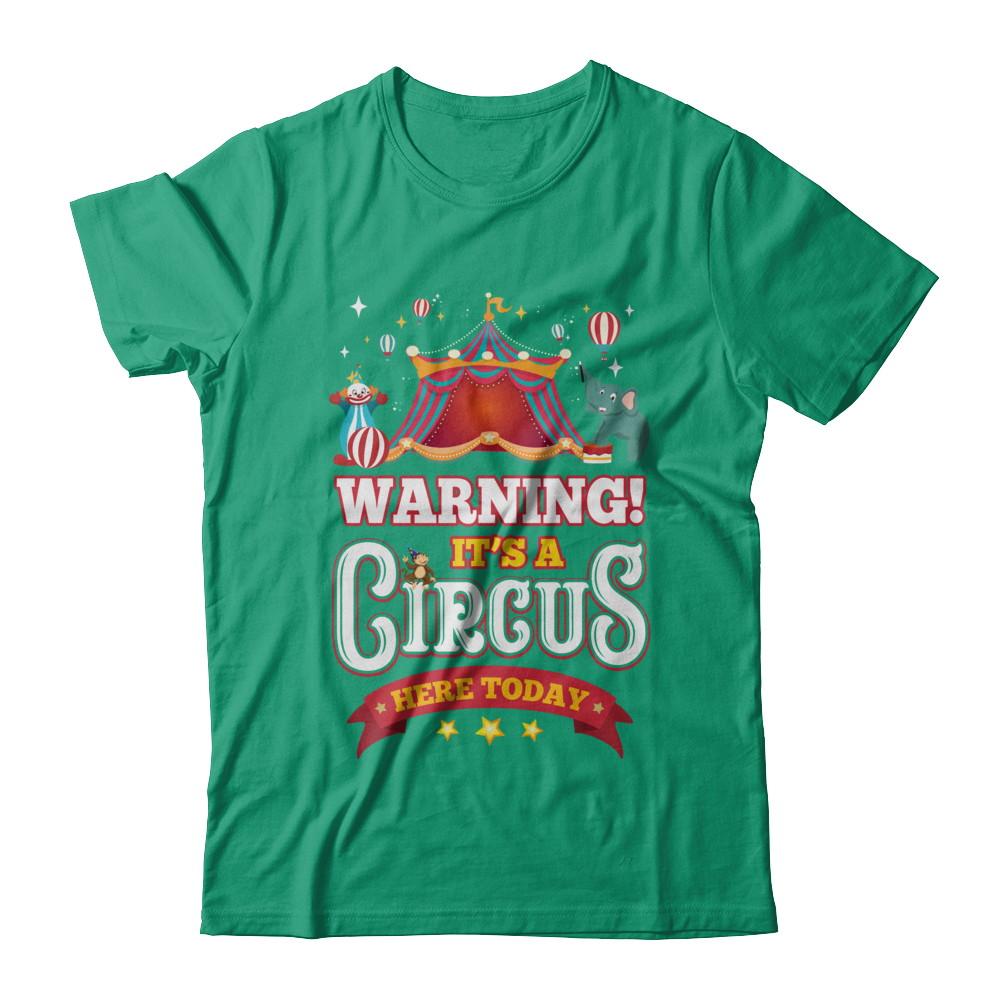 Circus Carnival Warning Birthday Children Party-T-Shirt & Hoodie-Classic T-Shirt-Kelly Green