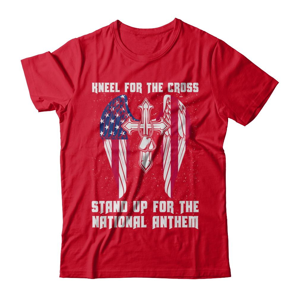Kneel For The Cross Stand Up For The National Anthem-T-Shirt & Hoodie-Premium T-Shirt-Red
