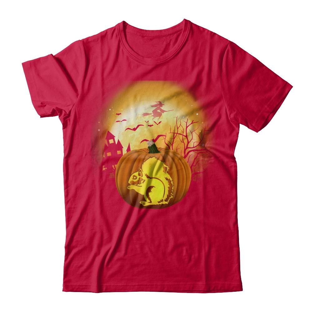 Pumpkin Squirrel Halloween Human Costume-T-Shirt & Hoodie-Classic T-Shirt-Red