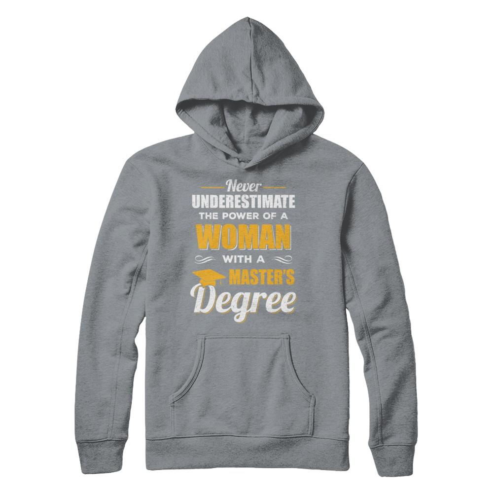 Funny Woman With A Masters Degree Graduation Gift-T-Shirt & Hoodie-Pullover Hoodie-Light Steel