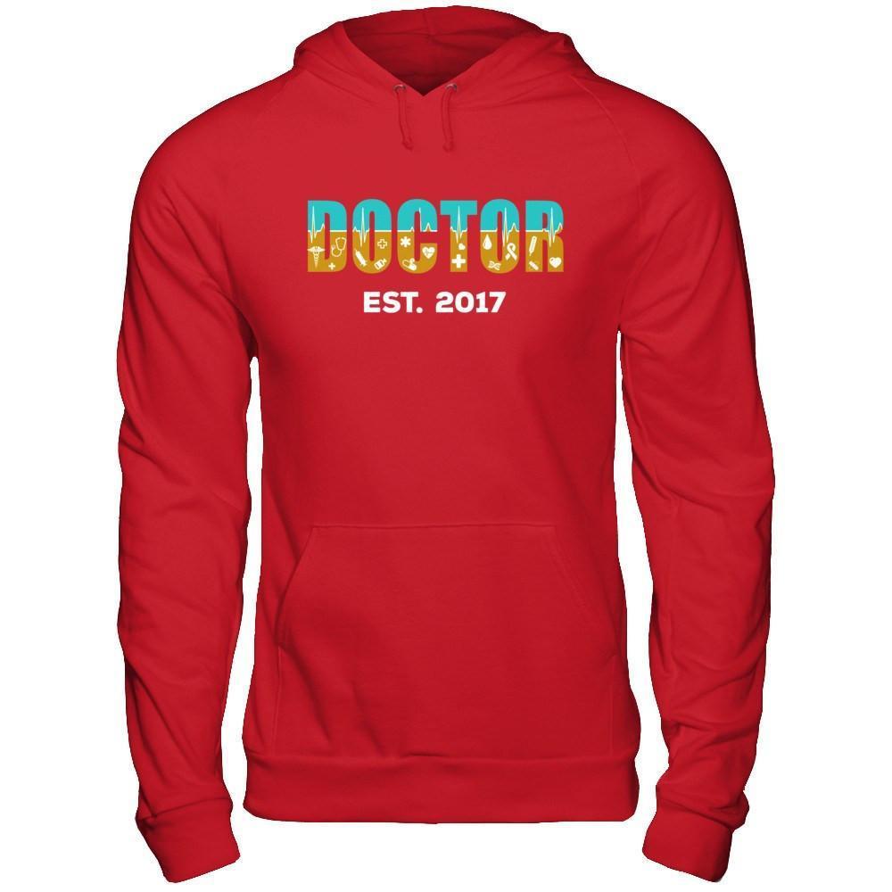 Medical School Graduation Doctor 2017-T-Shirt & Hoodie-Pullover Hoodie-Red