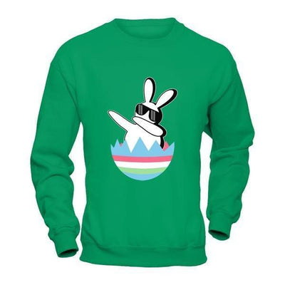 Dabbing Hip Hop Bunny Easter-T-Shirt & Hoodie-Crewneck Sweatshirt-Irish Green