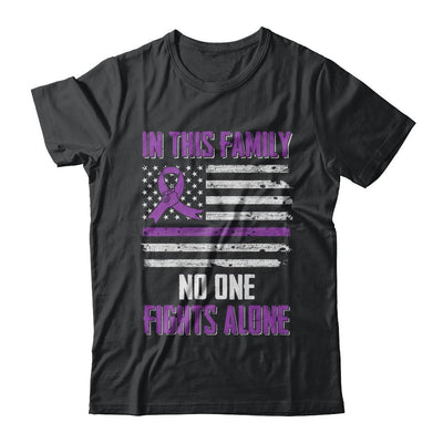 In This Family No One Fights Alone Pancreatic Cancer-T-Shirt & Hoodie-Classic T-Shirt-Black