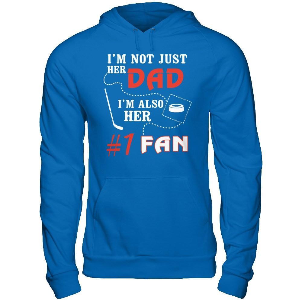 I'm Not Just Her Dad I'm Also Her Fan Hockey Dad-T-Shirt & Hoodie-Pullover Hoodie-Royal