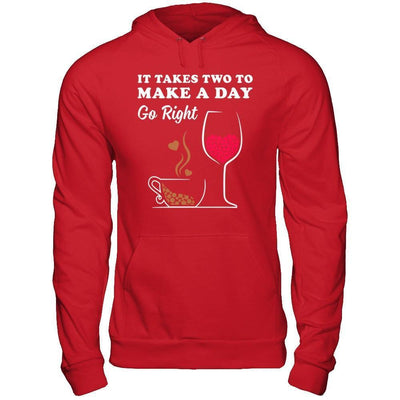 It Take Two To Make A Day Go Right-T-Shirt & Hoodie-Pullover Hoodie-Red