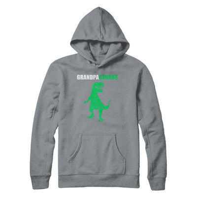 Grandpasarus Funny Dinosaur First Time Grandpa Fathers Day-T-Shirt & Hoodie-Hanes - Heavyweight Pullover Hoodie-Light Steel