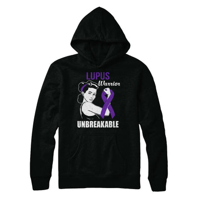 Lupus Warrior Unbreakable Lupus Awareness-T-Shirt & Hoodie-Pullover Hoodie-Black