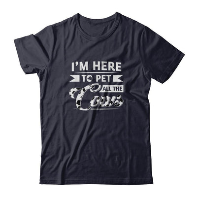 I'm Here To Pet All The Cows-T-Shirt & Tank Top-Premium T-Shirt-Midnight Navy