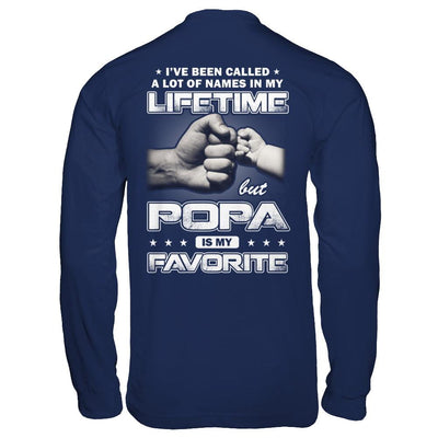 I've Been Called A Lot Of Names But Popa Is My Favorite-T-Shirt & Hoodie-Long Sleeve T-Shirt-Navy