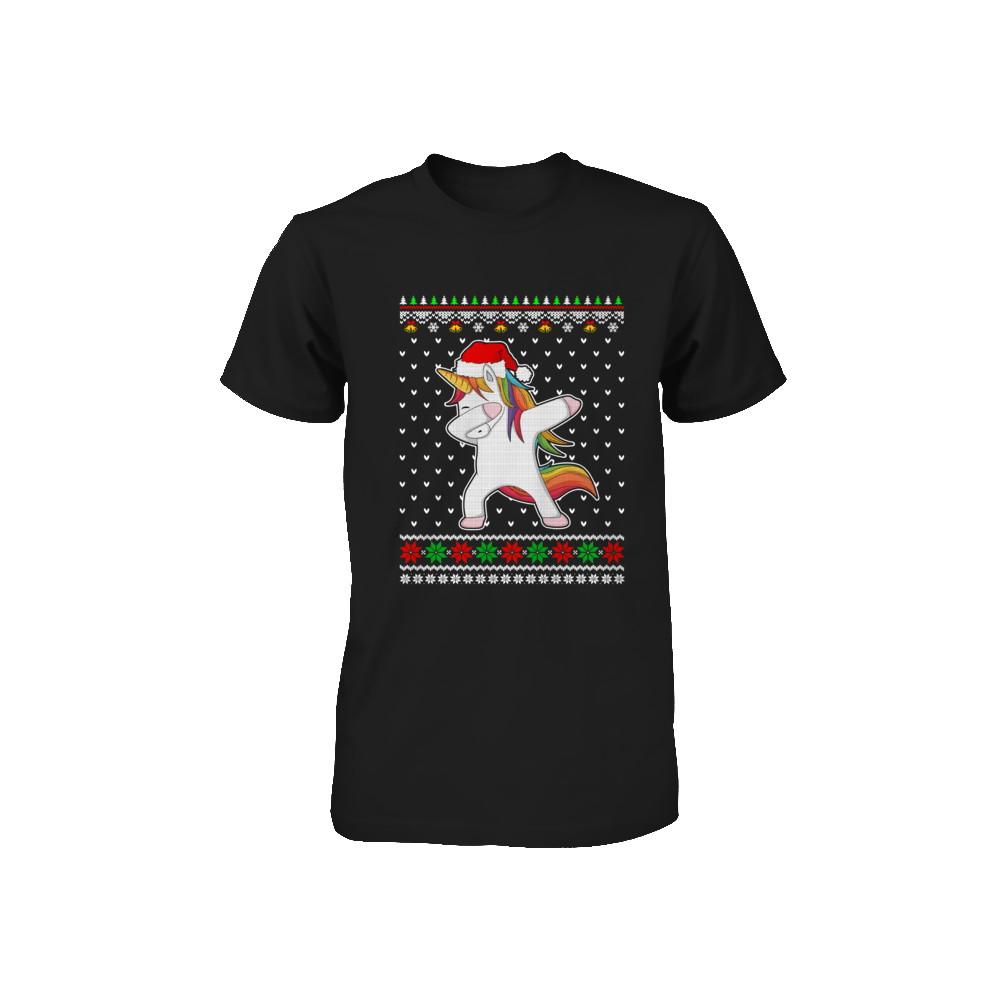 Dabbing Tangled Lights Ugly Christmas Sweater Girls Youth-Youth Shirt-Toddler T-Shirt-Black