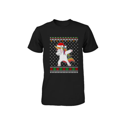 Dabbing Tangled Lights Ugly Christmas Sweater Girls Youth-Youth Shirt-Toddler T-Shirt-Black