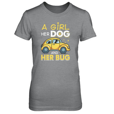A Girl Her Dog And Her Bug-T-Shirt & Tank Top-Women's T-Shirt-Sport Grey