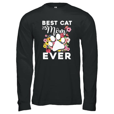 Best Cat Mom Ever Mother's Day Gift-T-Shirt & Tank Top-Long Sleeve T-Shirt-Black
