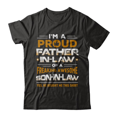 Proud Father-In-Law Freaking Awesome Son-In-Law-T-Shirt & Hoodie-Classic T-Shirt-Black