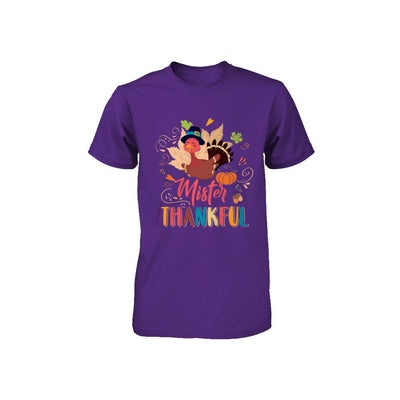 Cute Mister Thankful Turkey Thanksgiving Youth-Youth Shirt-