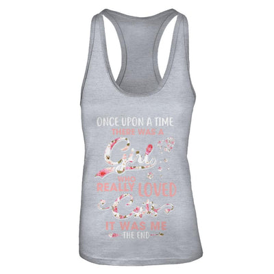 Once Upon A Time There Was A Girl Who Really Loved Cats-T-Shirt & Tank Top-Women's Ideal Racerback Tank-Heather Grey