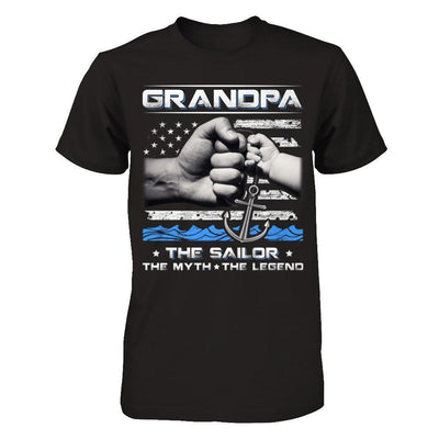 Veteran Grandpa The Sailor The Myth The Legend-T-Shirt & Hoodie-Classic T-Shirt-Black