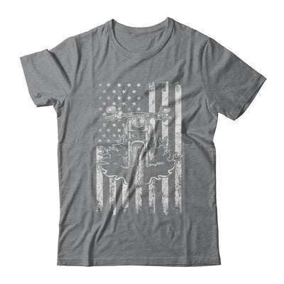 American Motorcycle Motorbike Us Flag Cool Biker-T-Shirt & Hoodie-Classic T-Shirt-Sport Grey