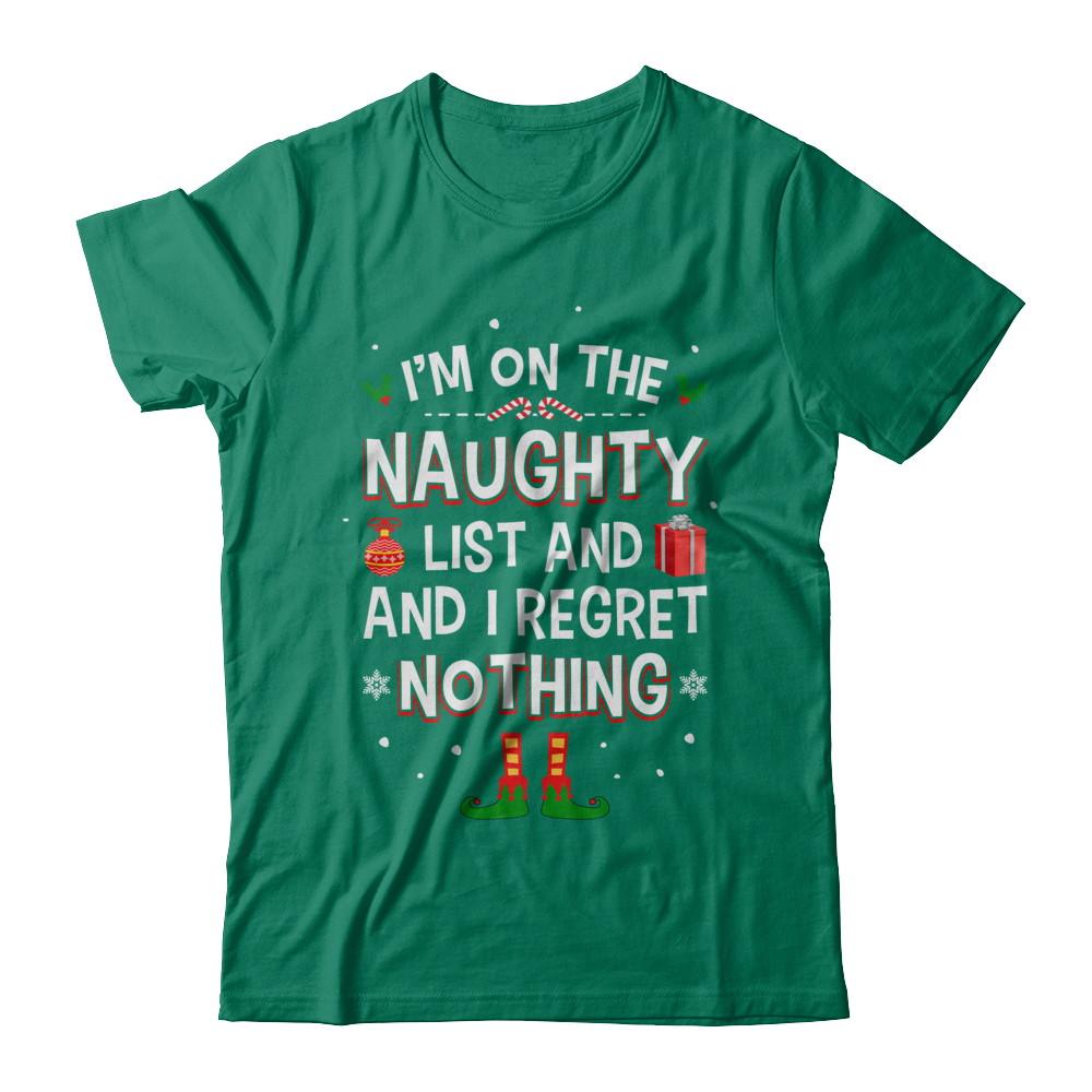 I'm On The Naughty List Funny Christmas-T-Shirt & Hoodie-Classic T-Shirt-Kelly Green