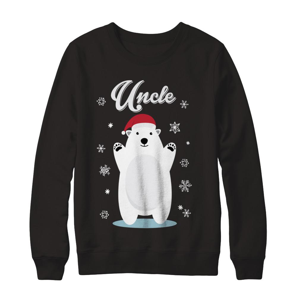 Uncle Bear Christmas Santa Pajamas-T-Shirt & Sweatshirt-Crewneck Sweatshirt-Black