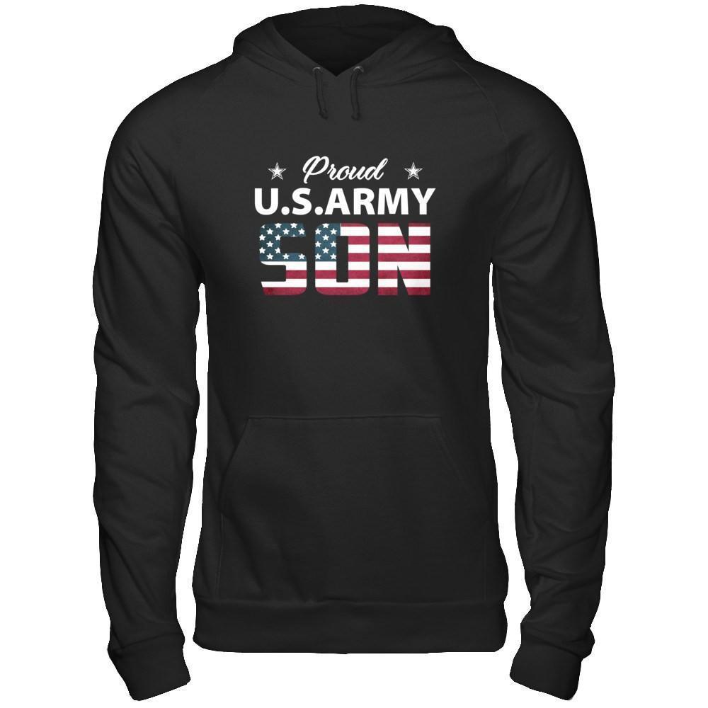 Proud Us Army Son-T-Shirt & Hoodie-Pullover Hoodie-Black