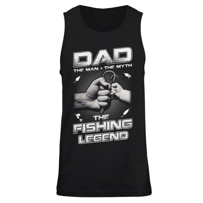 Dad The Man The Myth The Fishing Legend-T-Shirt & Hoodie-Unisex Tank-Black