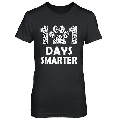 101 Days Smarter Teacher Dogs Days Of School Student-T-Shirt & Hoodie-Women's T-Shirt-Black