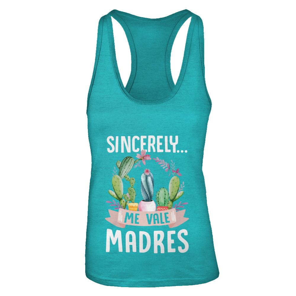 Sincerely Me Vale Madres Cactus-T-Shirt & Tank Top-Women's Ideal Racerback Tank-Tahiti Blue