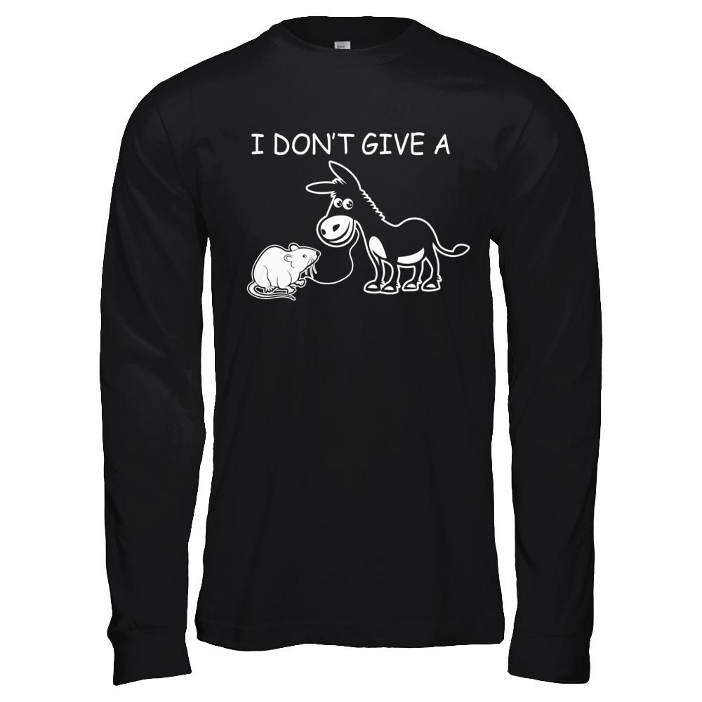 I Don't Give A Rats Funny-T-Shirt & Hoodie-Long Sleeve T-Shirt-Black