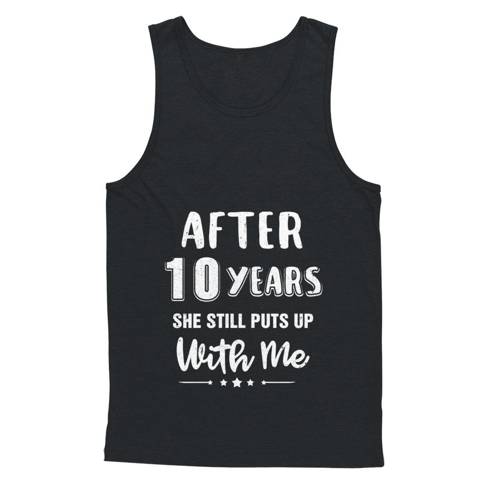 10Th Wedding Anniversary Funny Husband Gift-T-Shirt & Hoodie-Unisex Tank-Black