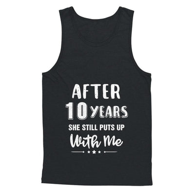10Th Wedding Anniversary Funny Husband Gift-T-Shirt & Hoodie-Unisex Tank-Black