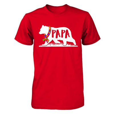 Autism Awareness Papa Bear-T-Shirt & Hoodie-Premium T-Shirt-Red