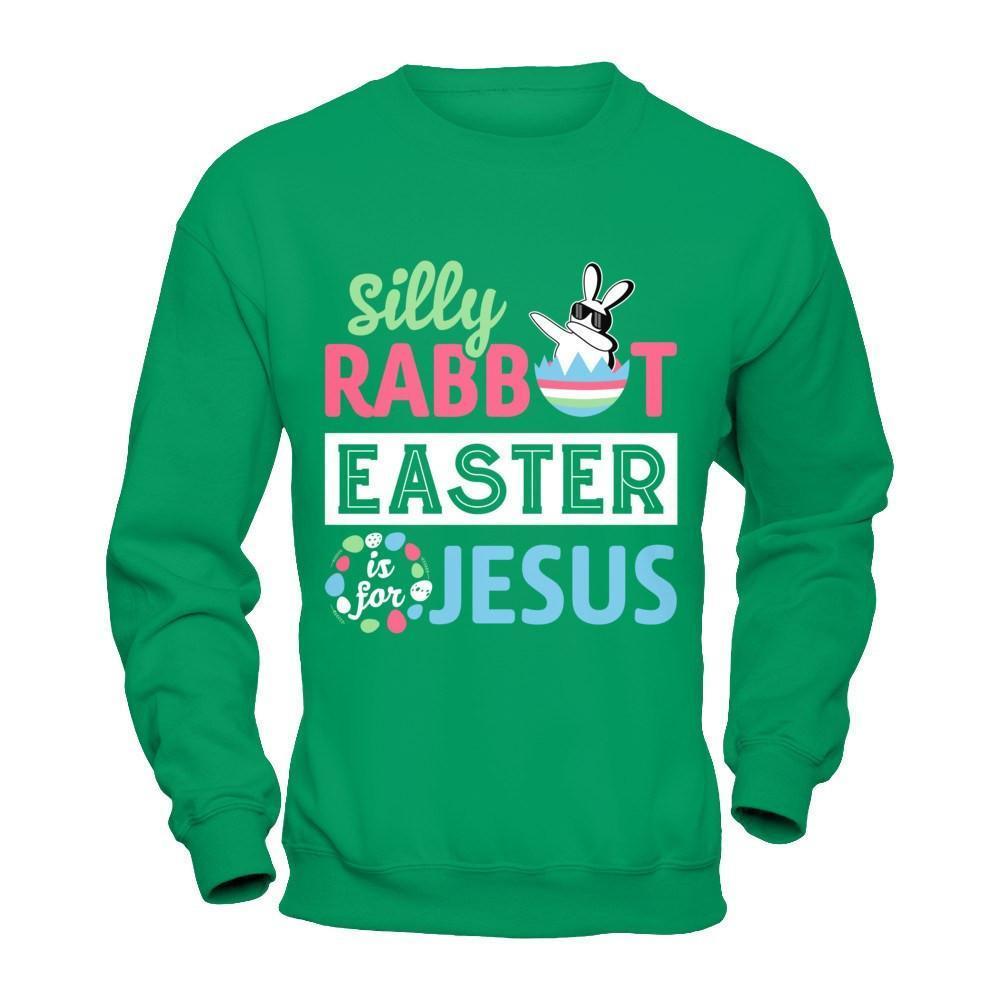 Dabbing Silly Rabbit Easter Is For Jesus-T-Shirt & Hoodie-