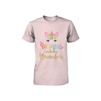 Cute Unicorns Are Born In November Birthday Gift Youth-Youth Shirt-Toddler T-Shirt-Pink