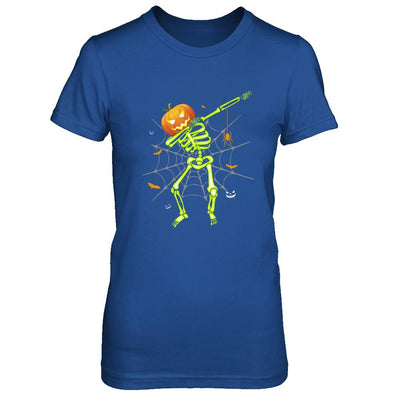 Funny Dabbing Skeleton Pumpkin Halloween Dab-T-Shirt & Hoodie-Women's T-Shirt-Royal