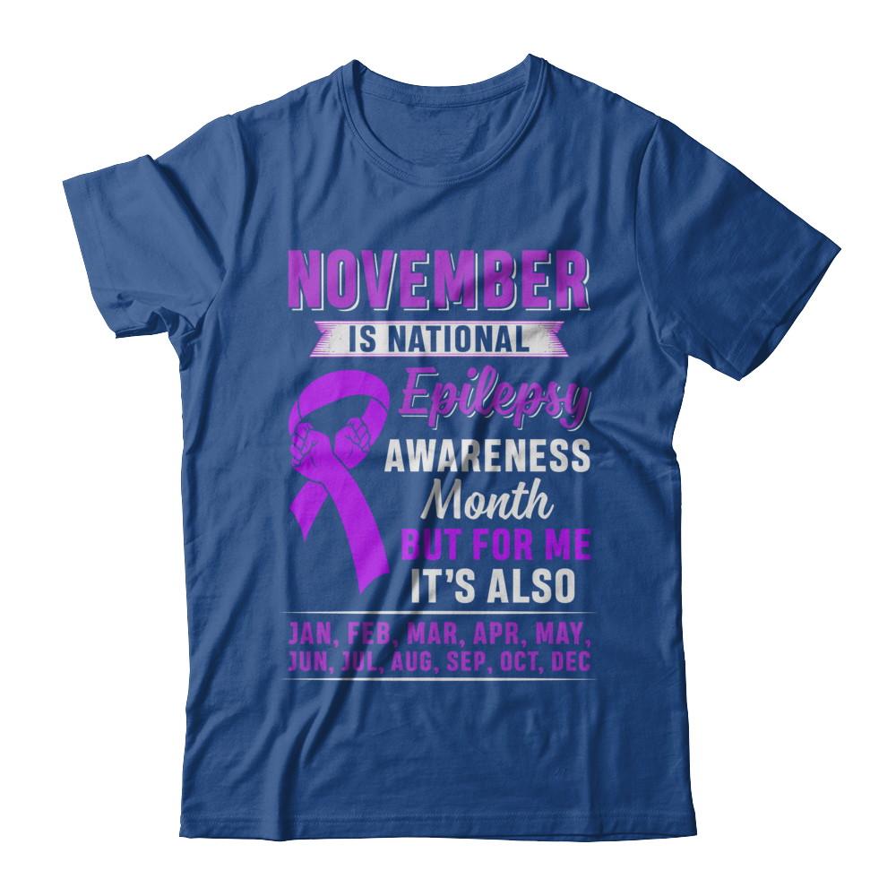 November Is National Epilepsy Awareness Month-T-Shirt & Hoodie-Classic T-Shirt-Royal