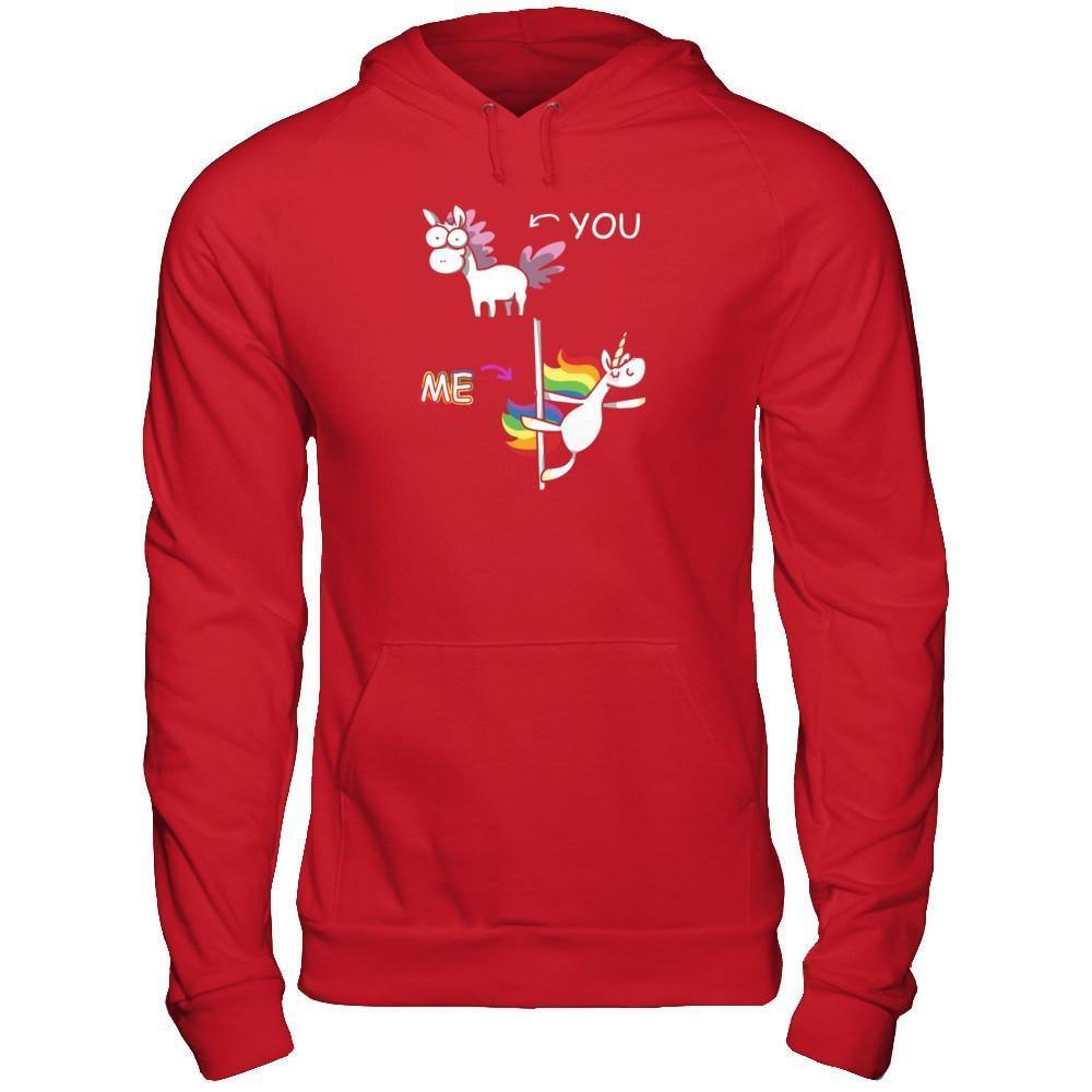 Cute Unicorn You Me-T-Shirt & Tank Top-Pullover Hoodie-Red