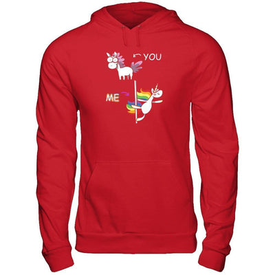 Cute Unicorn You Me-T-Shirt & Tank Top-Pullover Hoodie-Red