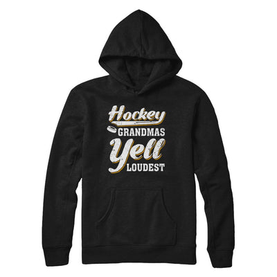 Hockey Grandmas Yell Loudest-T-Shirt & Hoodie-Pullover Hoodie-Black