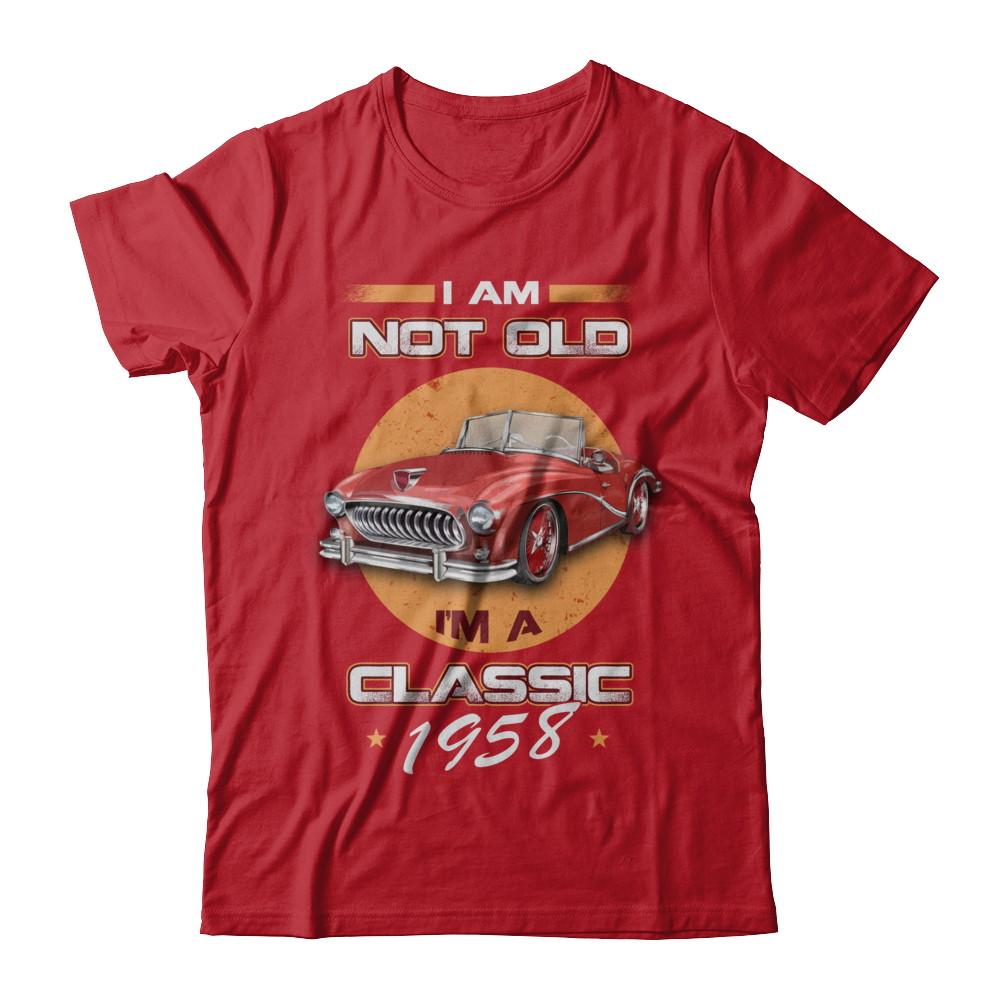 I'm Not Old I'm A Classic 1958 Car-T-Shirt & Hoodie-Classic T-Shirt-Red